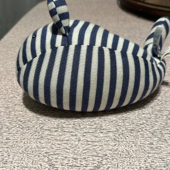 JellyCat London Walter Whale Blue striped Rattle Chime Toy - Picture 5 of 6